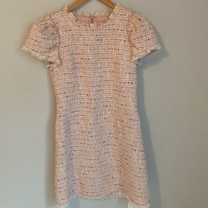 Kate Spade flutter sleeve tweed dress size 6